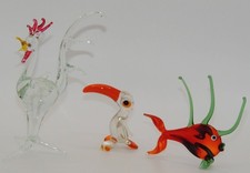 Vintage Set of 3 Glass Figures