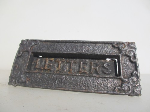Victorian iron letterbox - iron,