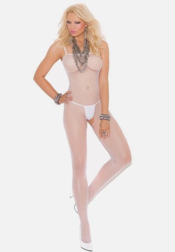 Fishnet crotchless strappy - crotchless,