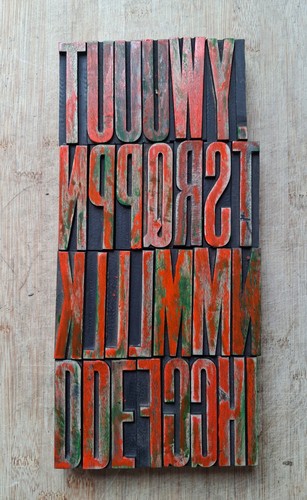 Vintage wooden letterpress - vintage,