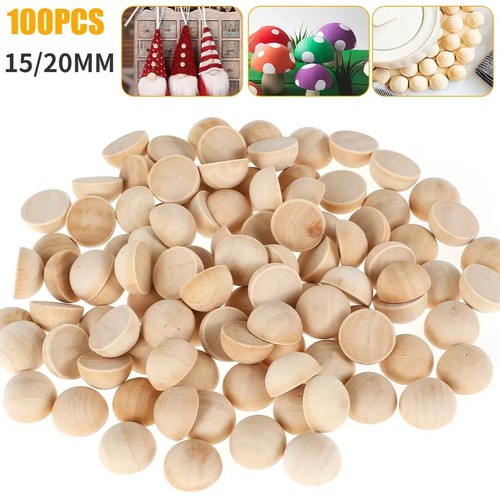 100pcs half wooden beads - 5-100pcs,
