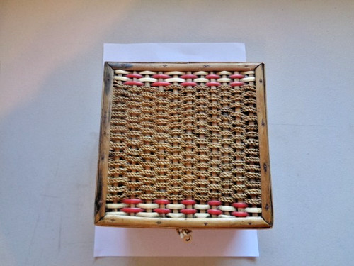 Vintage wicker sewing basket - wicker,