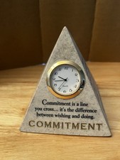 Quartz Stone Pyramid Clock