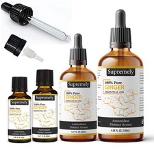 100% Pure Ginger Essential Oil Natural Aroma Lymphatic Body Massage Essence FAT