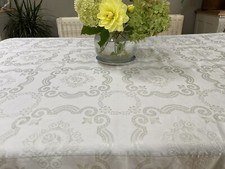 N VINTAGE IRISH LINEN DAMASK