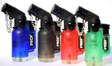 Genuine PROF ANGLED LIGHTER Jet Flame Windproof  Refillable Tank Assorted Colour