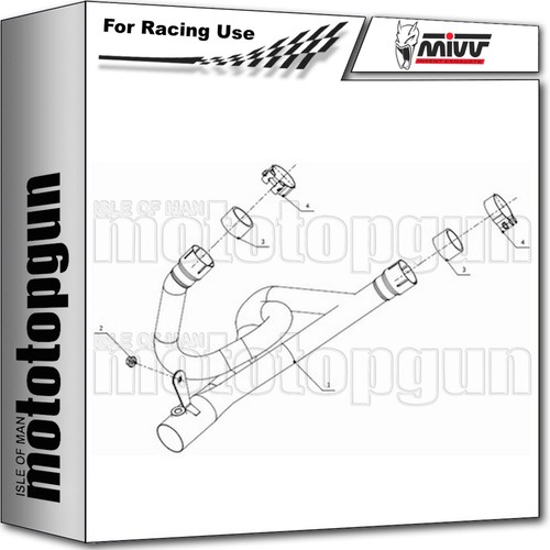 Mivv mid pipe kit racing - mivv, mid-pipe