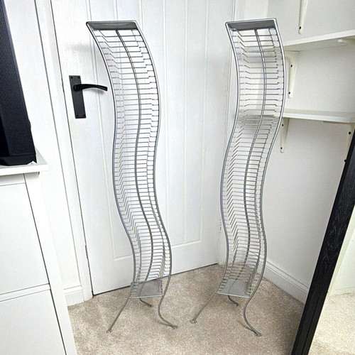 Vintage dvd metal tower - cd/dvd,