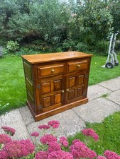 Cryer Craft Solid Elm Small Sideboard Cupboard Oak