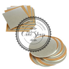 Cake board 4 to 12  inches THIN card boards Silver Gold Round Square