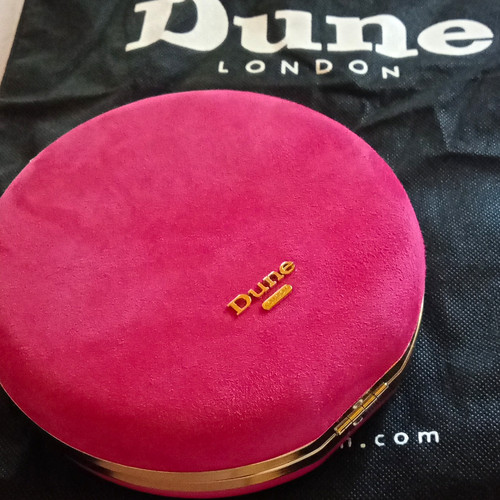 Dune pink round - pink, clutch