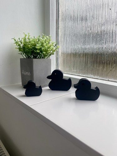 Black duck ornament - duck,