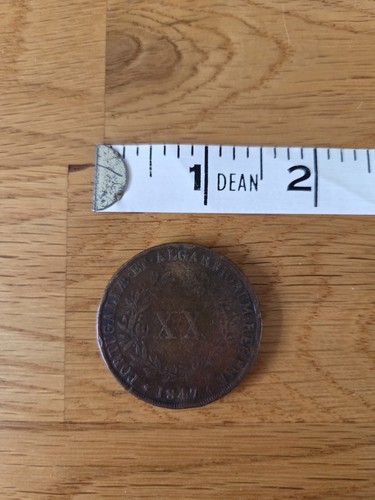 Portugal reis 1847 coin - 20,