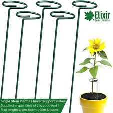 Single Stem Steel Flower/Plant Support | 45cm, 60cm, 76cm, 90cm | QTY's 2-1000