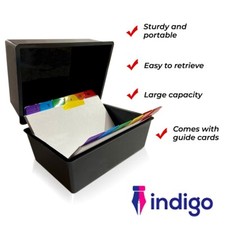 Indigo Index Card Box Record