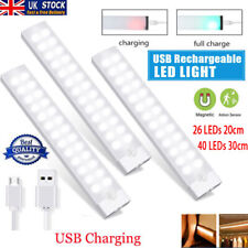 Rechargeable LED Under Cabinet Lights USB Motion Sensor Kitchen Cupboard Lamp UK