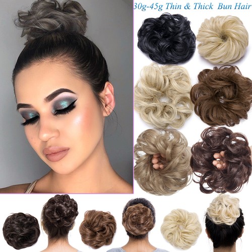 Real human curly messy bun - real,