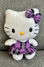 TY The Beanie Babies Collection Sanrio Hello Kitty Tartan Dress Soft Toy Plush