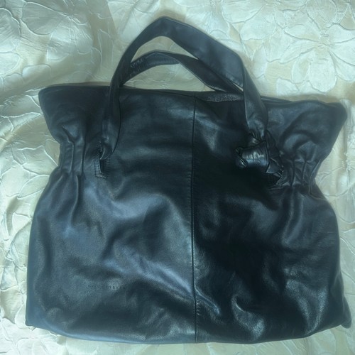 Black leather coccinelle - black,