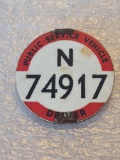 Vintage PSV Bus Driver Badge - Public Service Vehicle N - London Metropolitan?