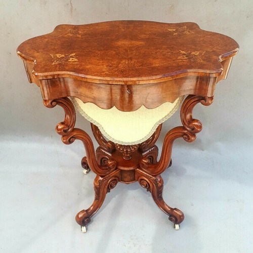 Victorian burr walnut - burr, sewing