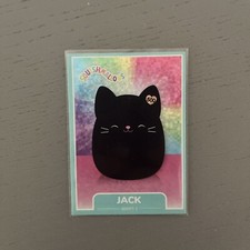 Jack the Cat 500 RARE Squishmallow Trading Card Series X-fractor Pixel Holo Foil
