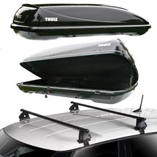 Complete Roof Rack Bars & Thule Roof Box 450L, Fits Nissan Juke 2010 to 2018