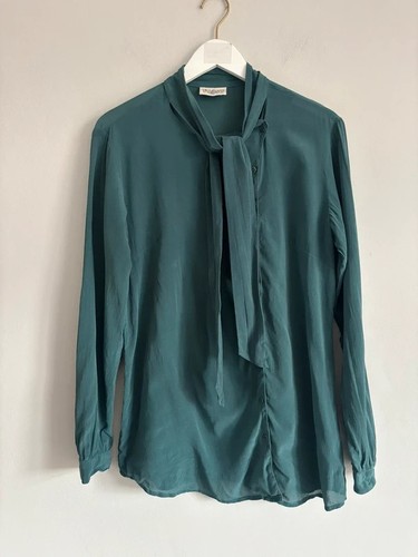 Toast size teal silk - teal, blouse