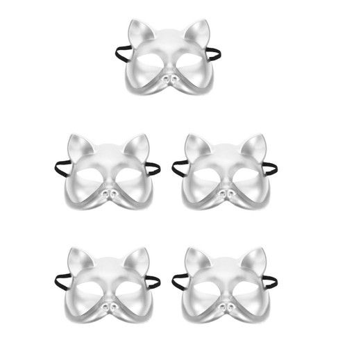 Reusable cat mask - cat, silver