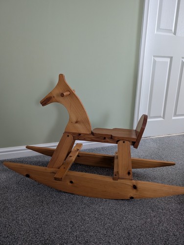 Vintage wooden 1970 rocking - wooden,