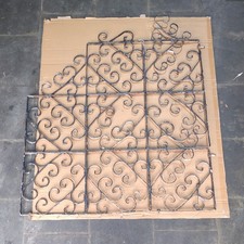 Large Vintage Cast Iron Fence Panel 107cm high x  93cm wide