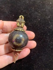 Tibetan Brass *3Buddhas* Inlay