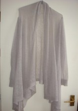 Zara Lilac/grey Open Cardigan.Delicate fine knit Assymetric hem. Size S