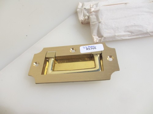 Vintage brass drawer handle - brass,