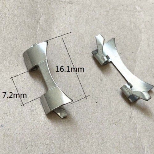 2x16 1mm polished silver - 7.2x16.1mm,