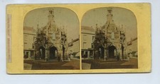 Chichester Cross From The South - c1860s Hand Coloured Stereoview