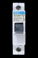 HAGER 40 AMP TYPE 2 M3 MCB