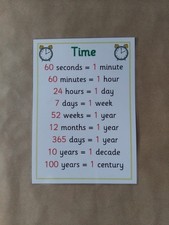 Time facts laminated a4 - facts,,