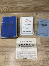 Vintage Lexicon Card Game 1935