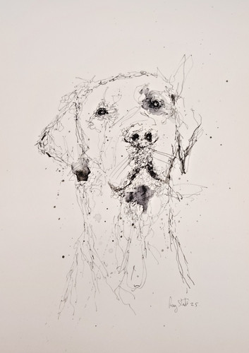 Original dog ink - sketch, #79