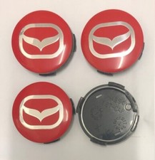 4X MAZDA RED 56mm WHEEL CENTRE