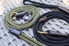 SLIP LEAD FOR DOGS - UK HANDMADE TRADITIONAL GUN DOG SLIP LEAD - 8mm ROPE 1.4m