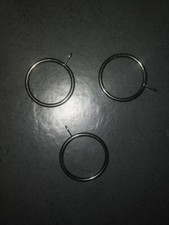 45mm 3x Heavy Duty Metal Curtain Rings Silver, Black, Chrome in good conditions