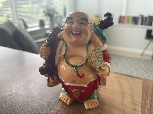 Laughing buddha figurine - laughing,