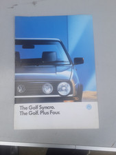 Rare Vw Mk2 Syncro brochure GENUINE VW GOLF SYNCRO BROCHURE Old Vw mk2 golf