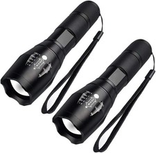Led Torch 2000 Lumens, 5 Modes, Super Bright, Water-Resistant, 2 Pack