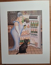 Beryl Cook mounted print -