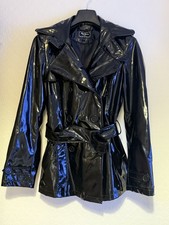 PVC Shiny Short Trench Coat By
