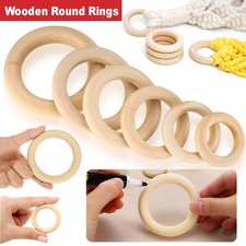 5-50Pcs Natural Wooden Round