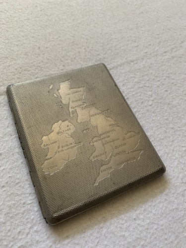 Vintage silver cigarette case - silver,